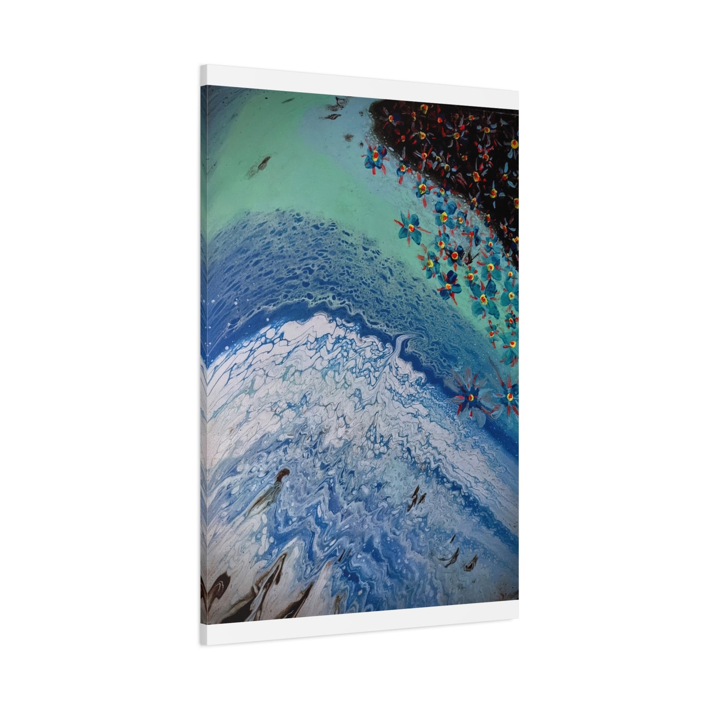 floetrol&flowers - Abstract Matte Canvas Print — Floral Accents Stretched Wall Art