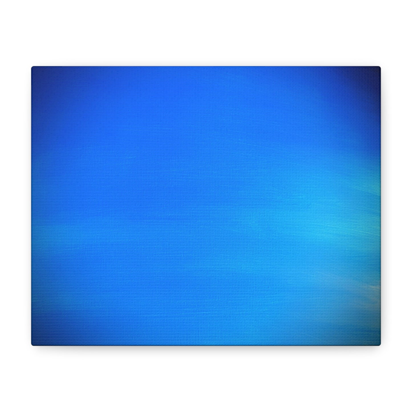 Blue Burst - Gradient Matte Canvas Print — Abstract Ocean Wall Art, Stretched 1.25"