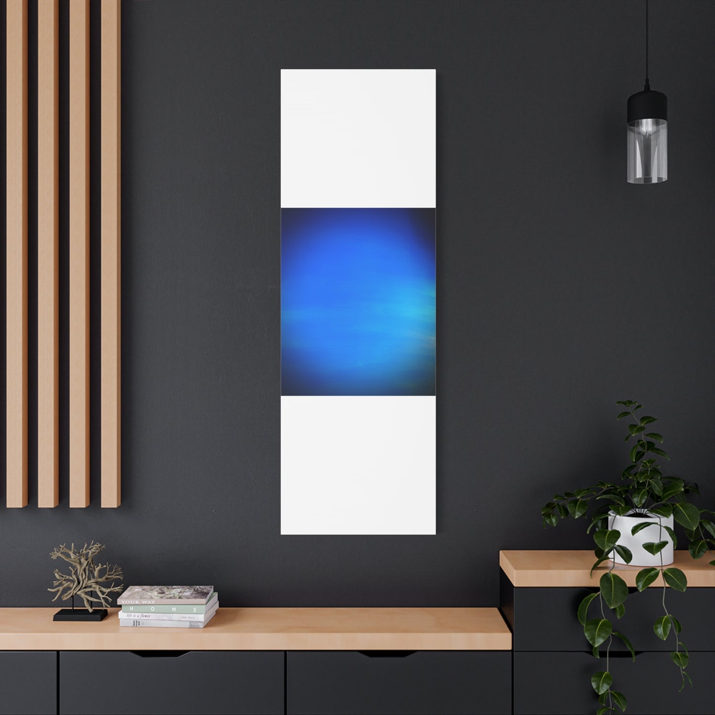 Blue Burst - Gradient Matte Canvas Print — Abstract Ocean Wall Art, Stretched 1.25"