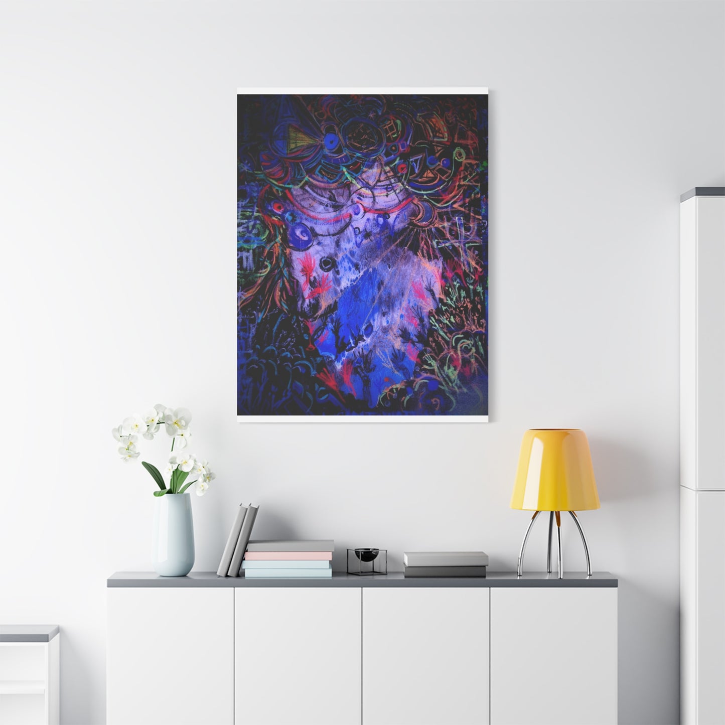 soul_extractions - Abstract Neon Canvas Art - Vibrant Psychedelic Wall Decor