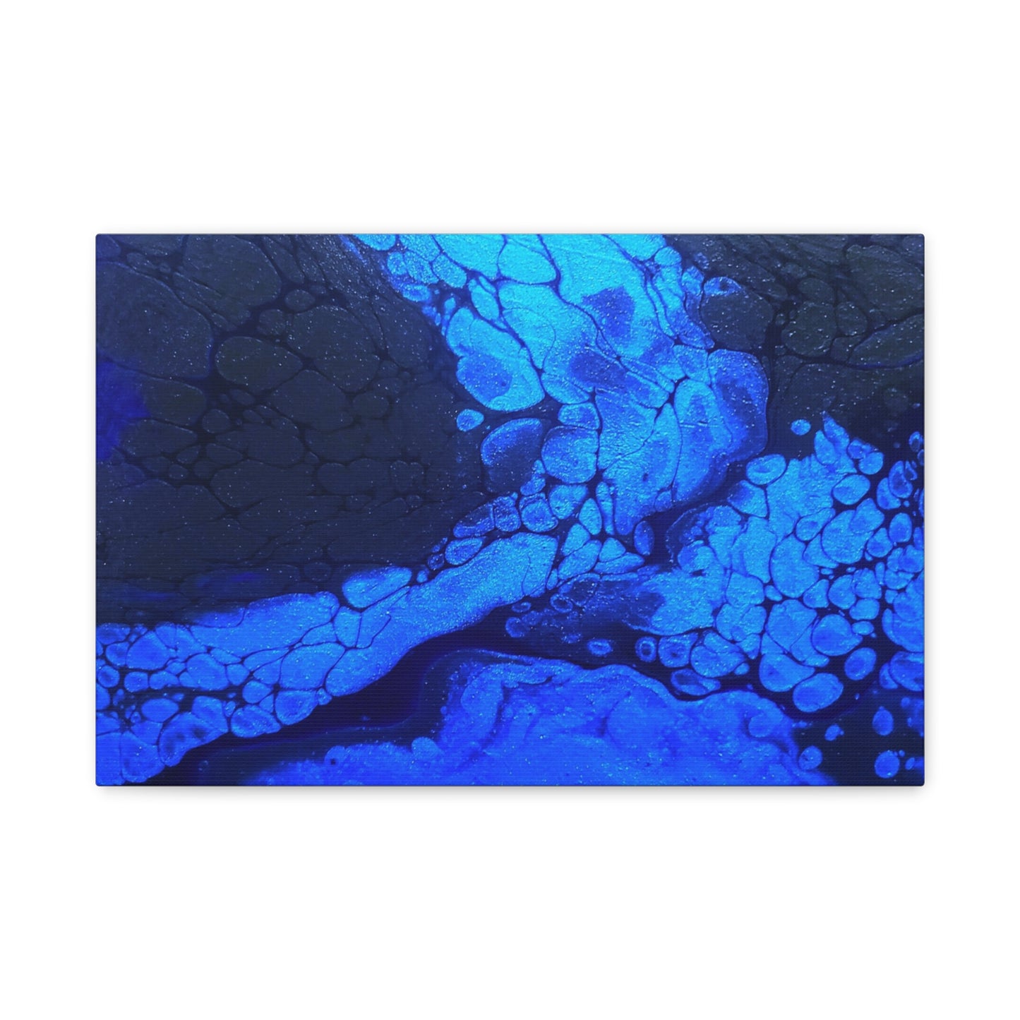 Abstract Blue Ocean Canvas Print — Matte Stretched Wall Art