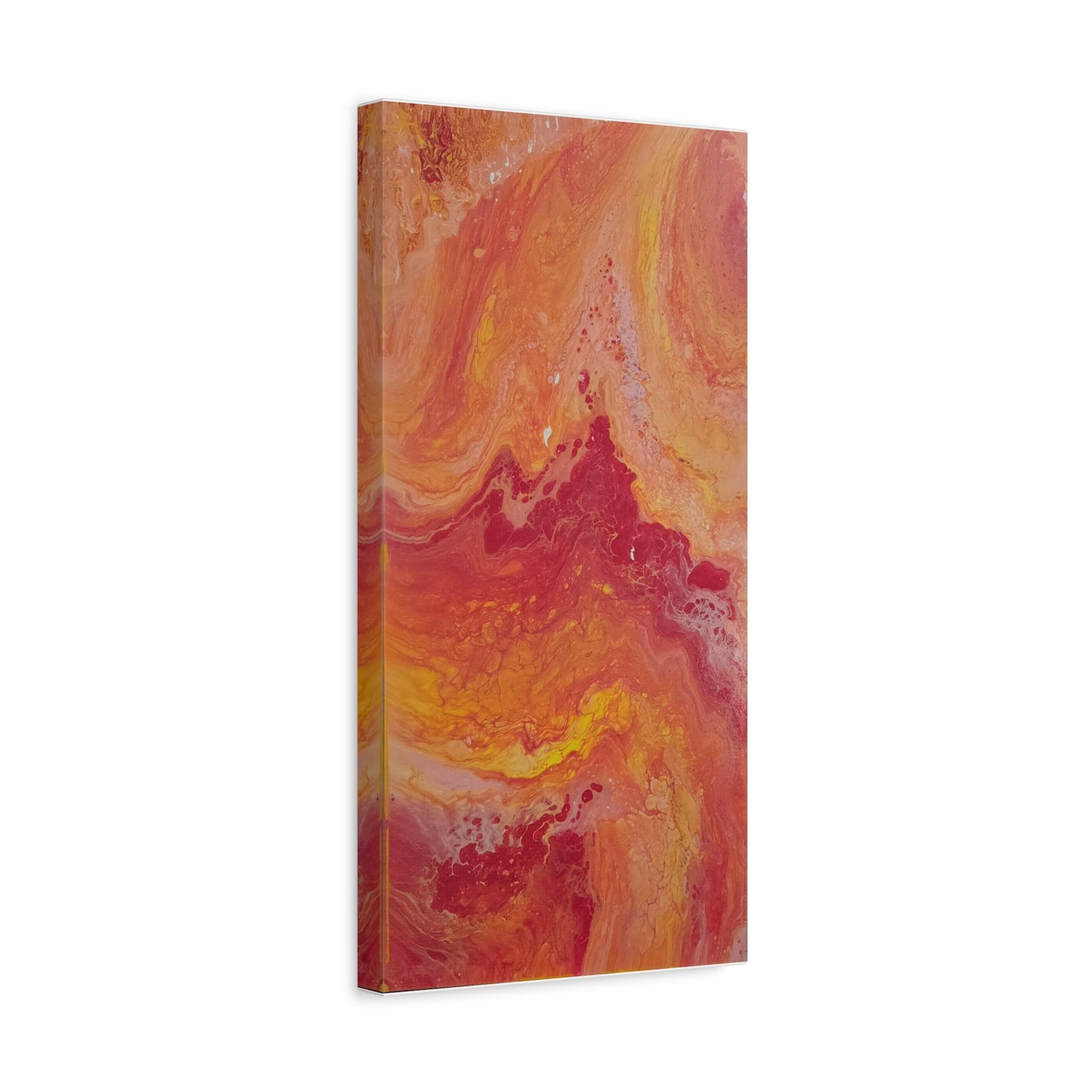 Abstract Pepto Popured - Sunset Swirl Matte Canvas Art - Stretched 1.25"