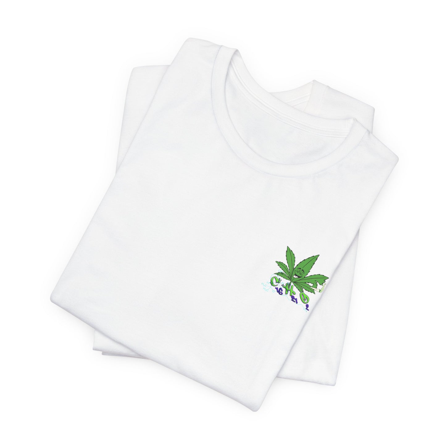 C16H21O2 - Minimal Marijuana Plant Graphic T-Shirt