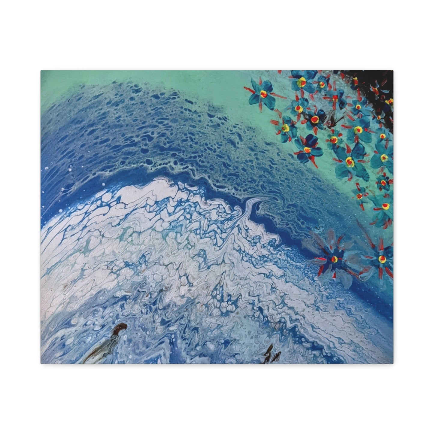 floetrol&flowers - Abstract Matte Canvas Print — Floral Accents Stretched Wall Art