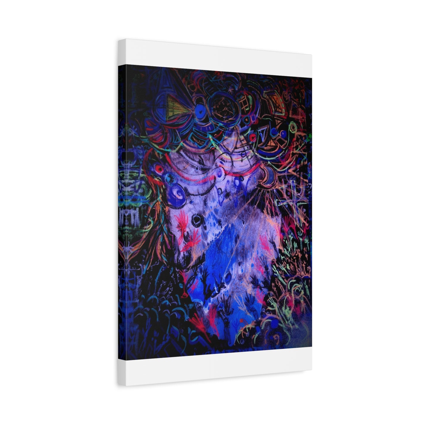 soul_extractions - Abstract Neon Canvas Art - Vibrant Psychedelic Wall Decor