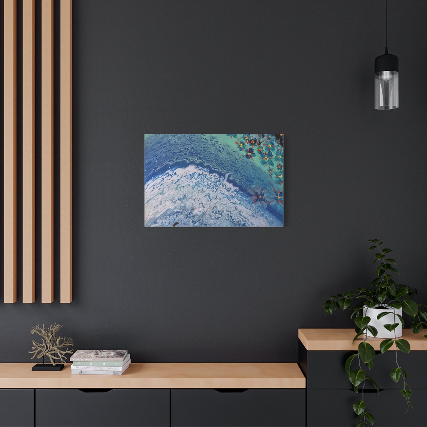 floetrol&flowers - Abstract Matte Canvas Print — Floral Accents Stretched Wall Art