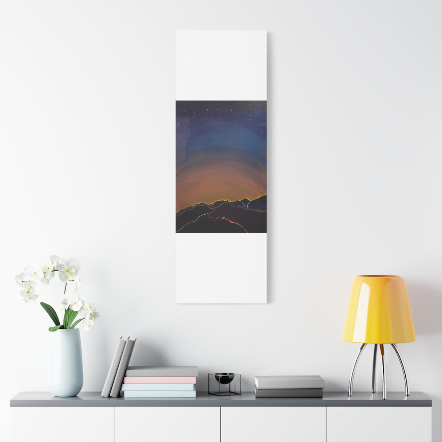 Sunset Mountain Canvas Wall Art - first light — Matte Stretched Landscape Print