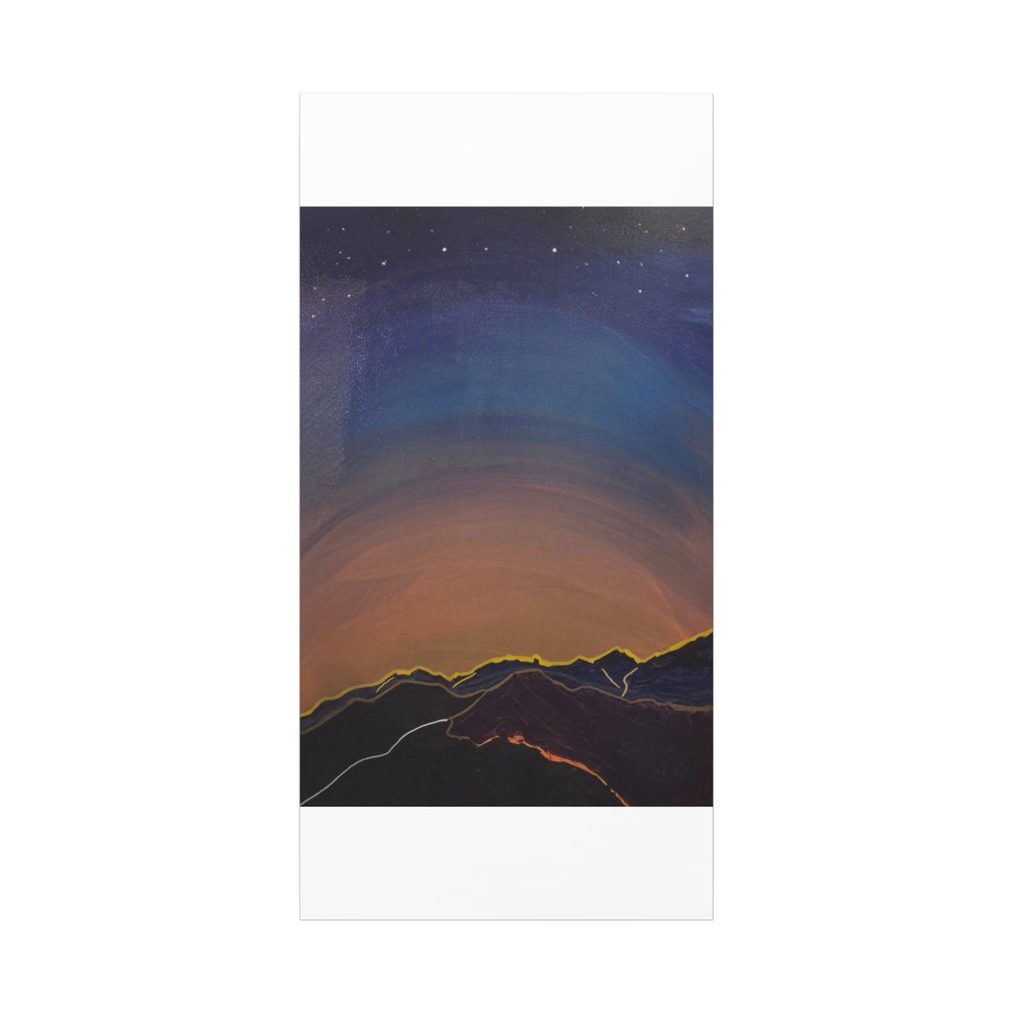 Sunset Mountain Canvas Wall Art - first light — Matte Stretched Landscape Print