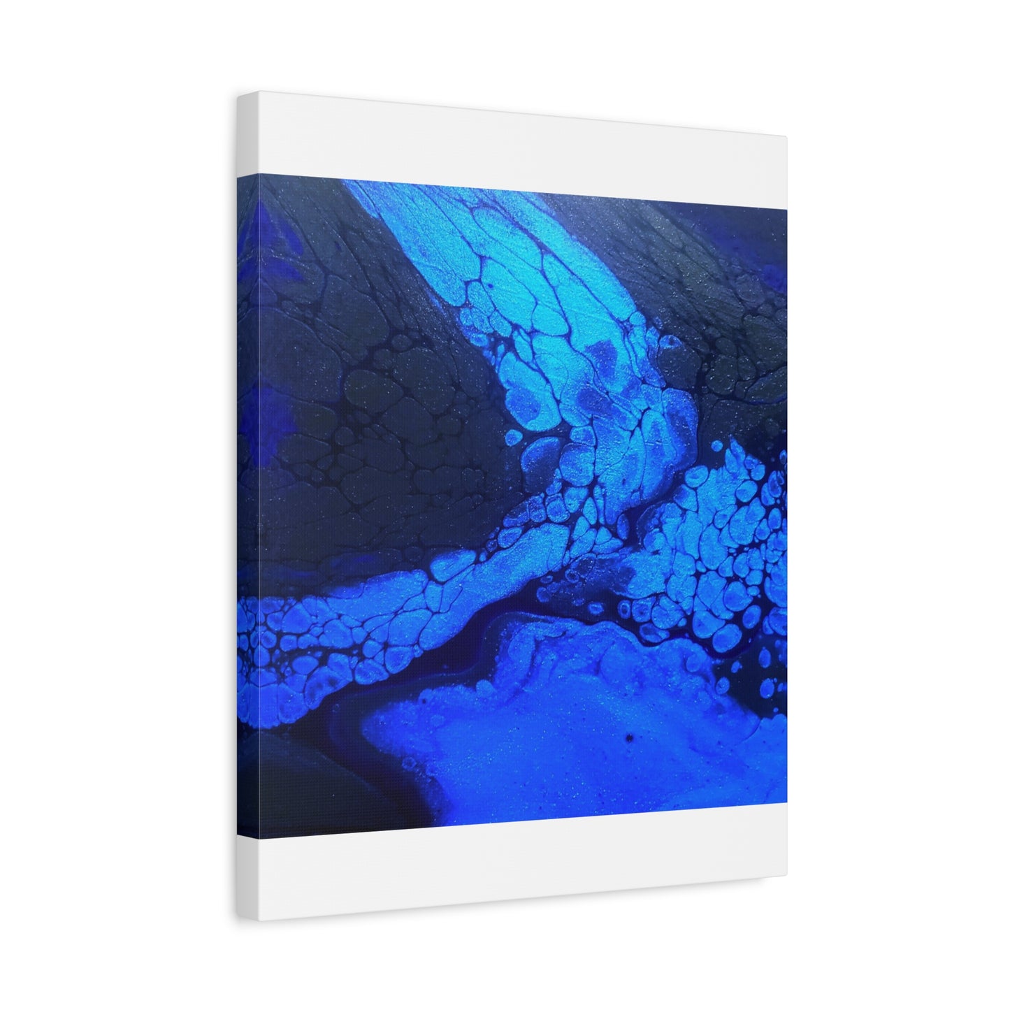Abstract Blue Ocean Canvas Print — Matte Stretched Wall Art