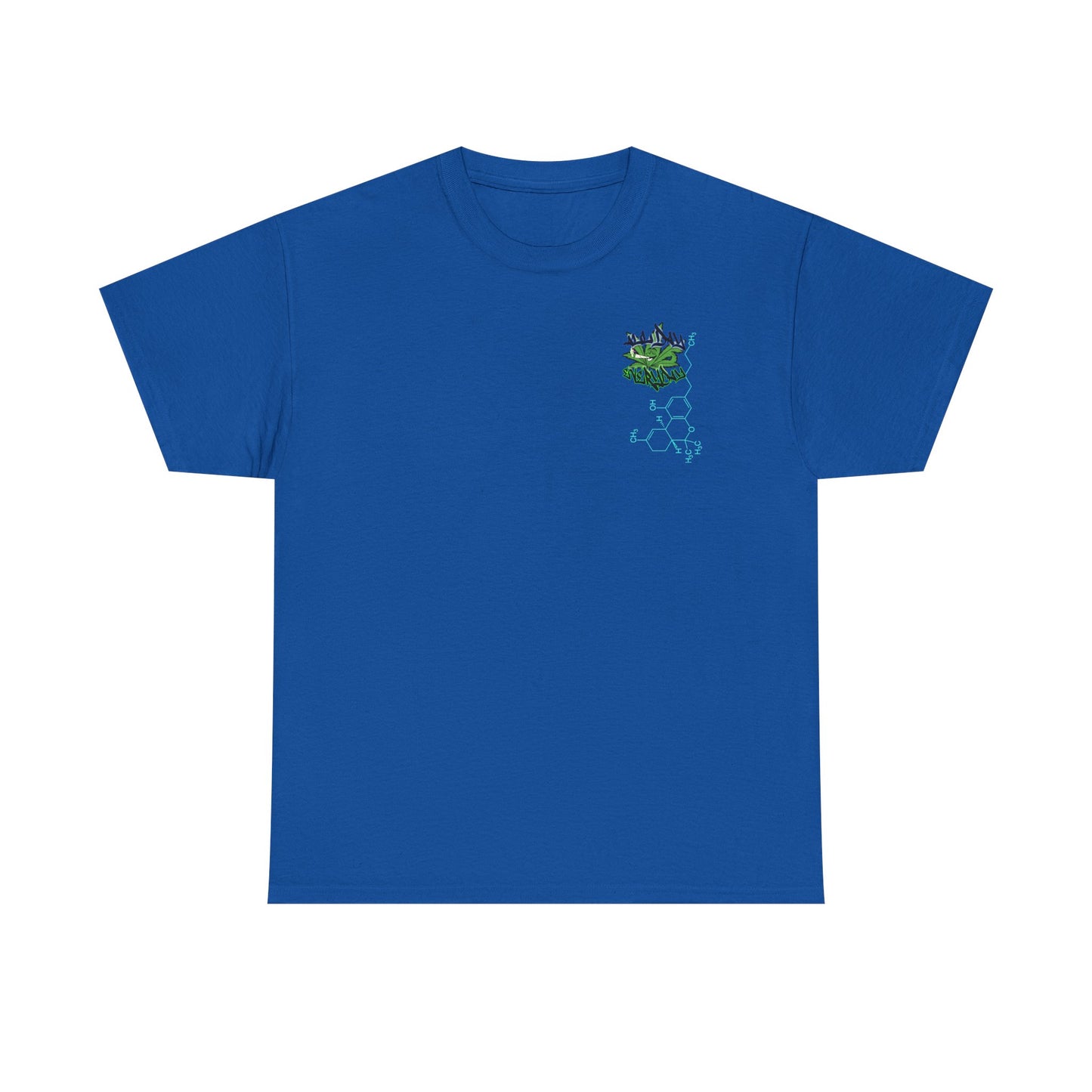 AllDay | Everyday - molecular logo — Green Graffiti Plant Design Chest & Back Print