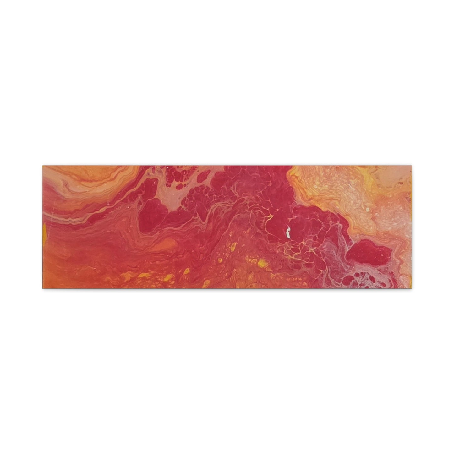 Abstract Pepto Popured - Sunset Swirl Matte Canvas Art - Stretched 1.25"