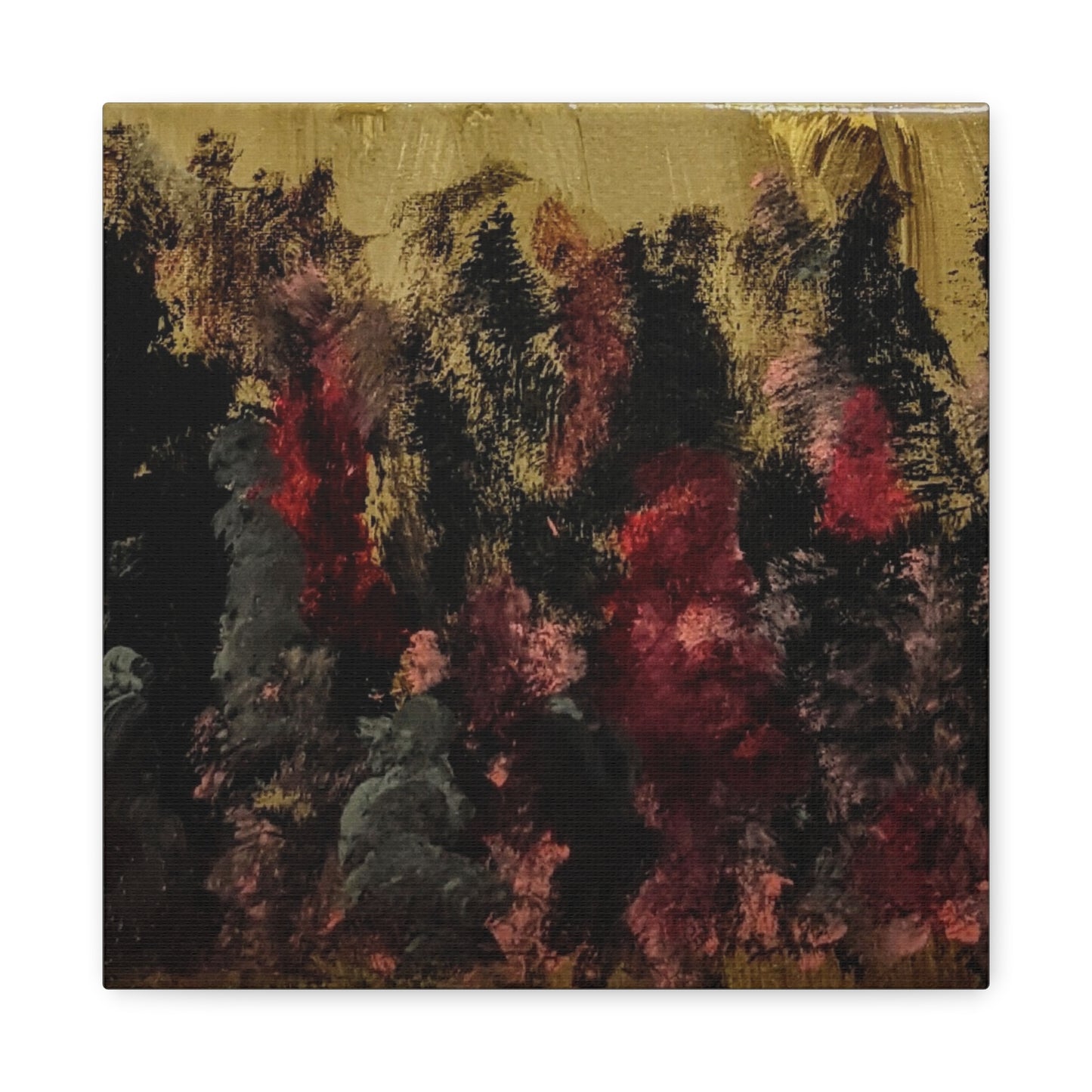 Autumn Forest Nightscape Matte Canvas Print — Stretched 1.25"