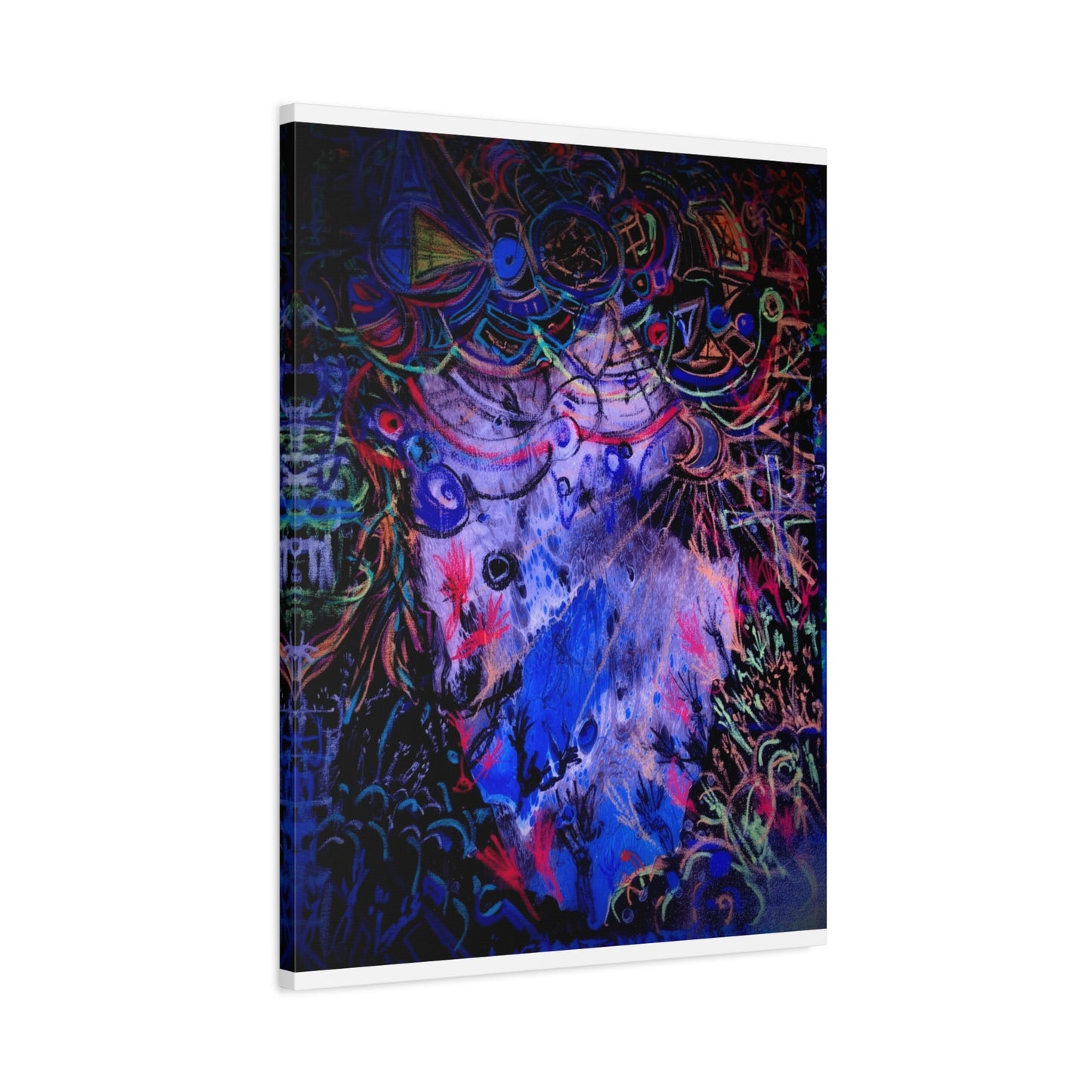 soul_extractions - Abstract Neon Canvas Art - Vibrant Psychedelic Wall Decor