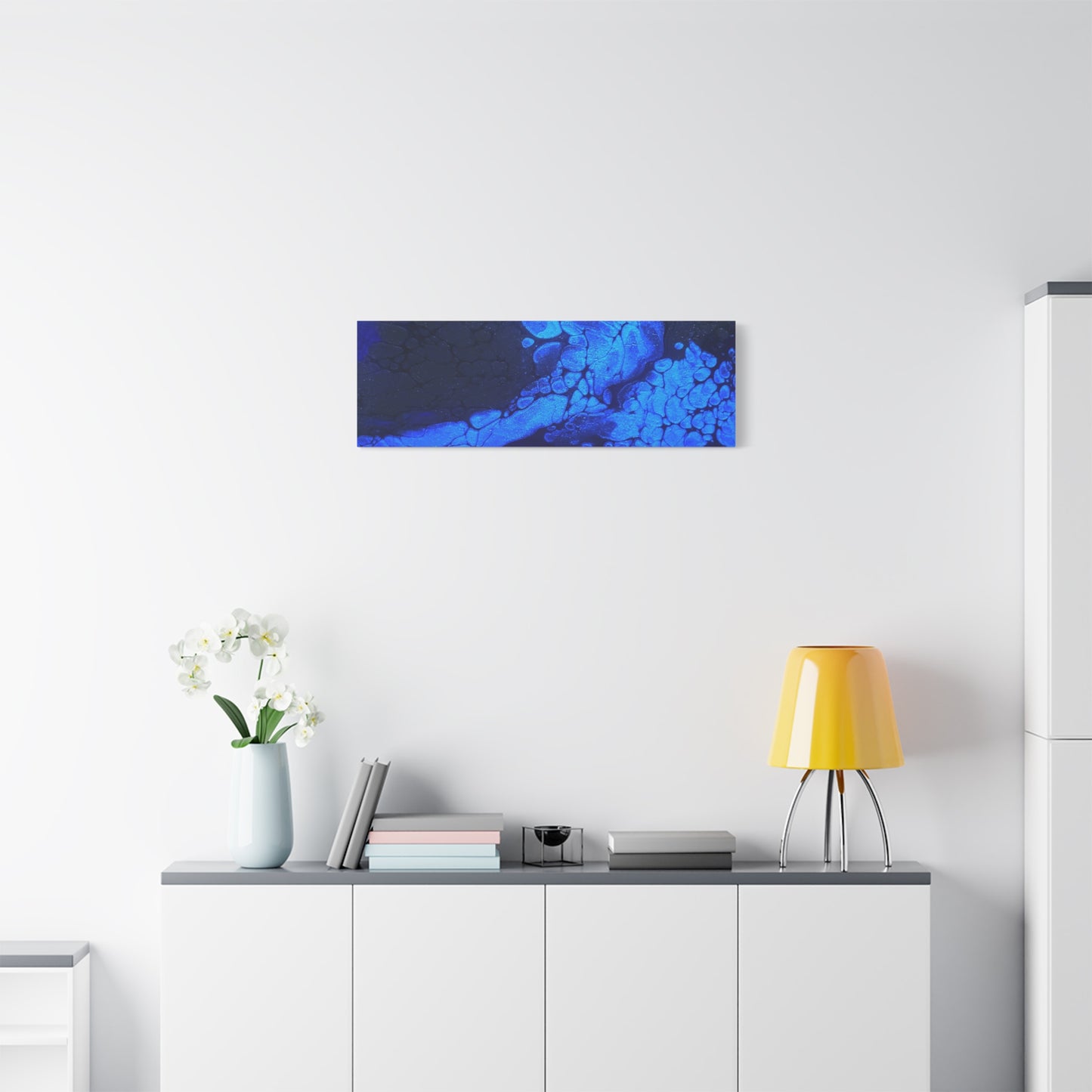 Abstract Blue Ocean Canvas Print — Matte Stretched Wall Art