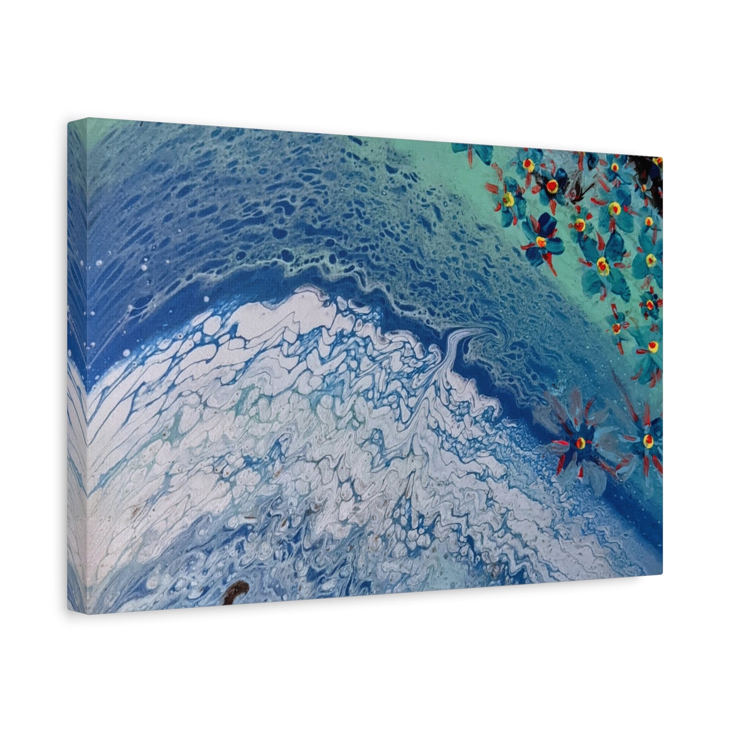 floetrol&flowers - Abstract Matte Canvas Print — Floral Accents Stretched Wall Art
