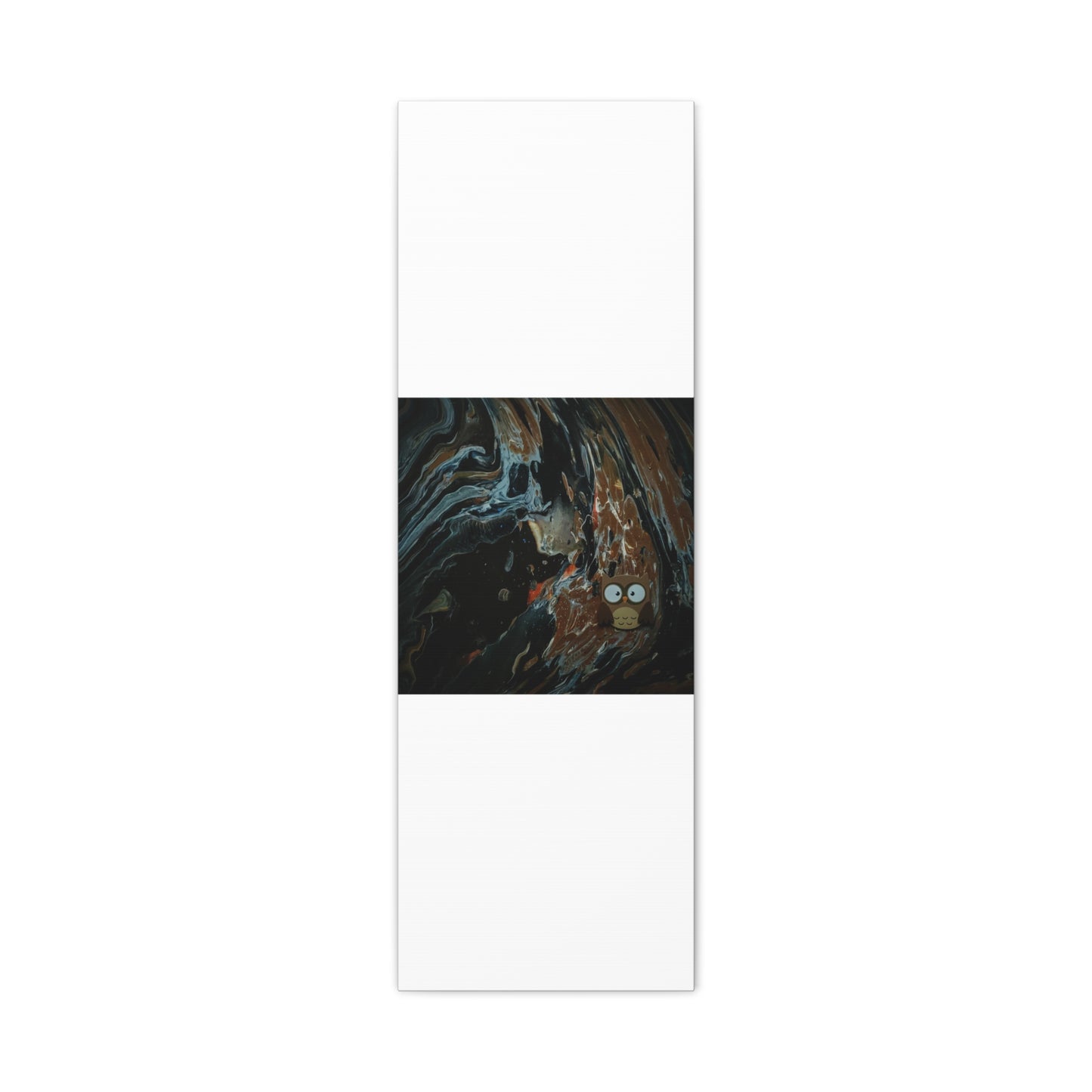 Abstract Swirl Owl Matte Canvas Print