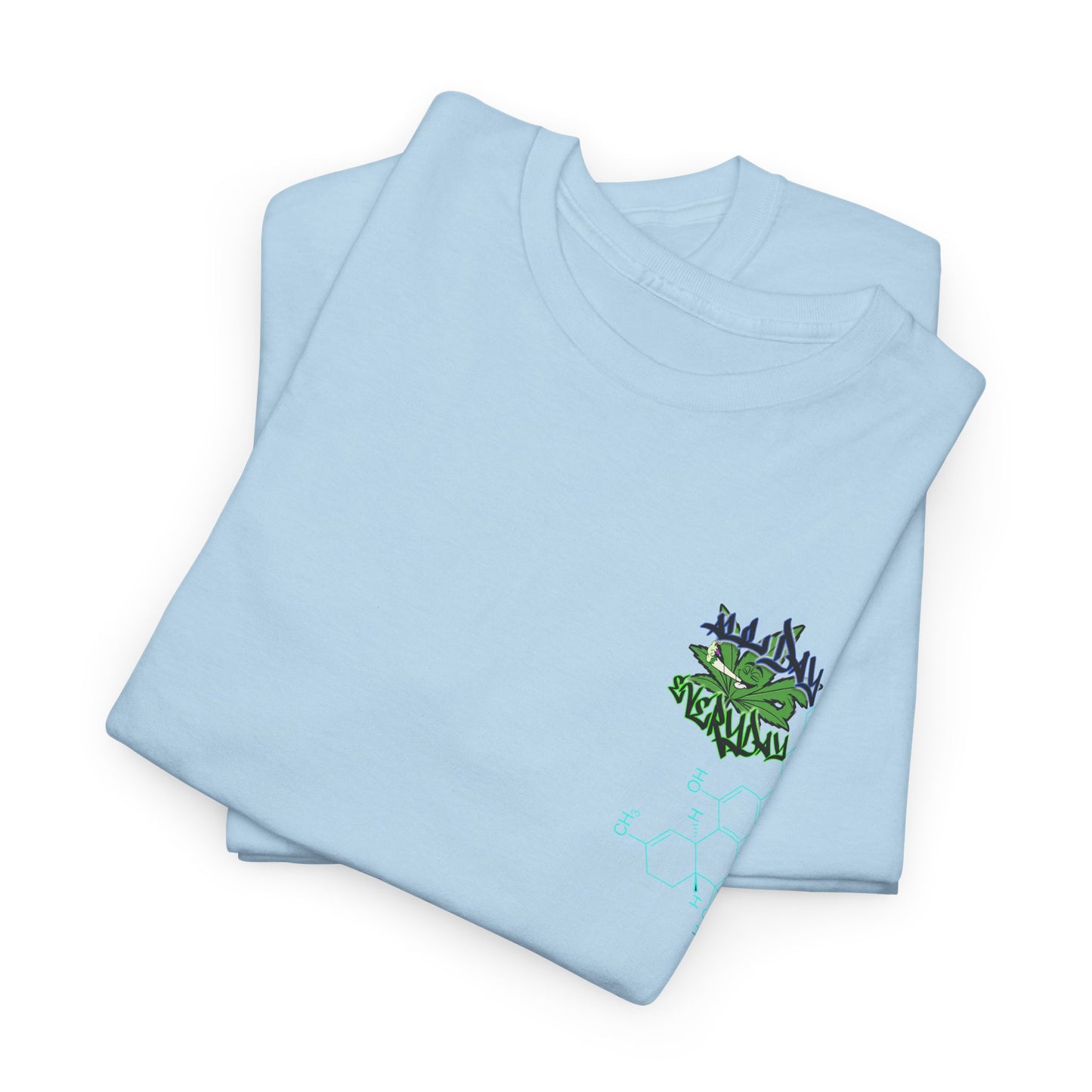 AllDay | Everyday - molecular logo — Green Graffiti Plant Design Chest & Back Print