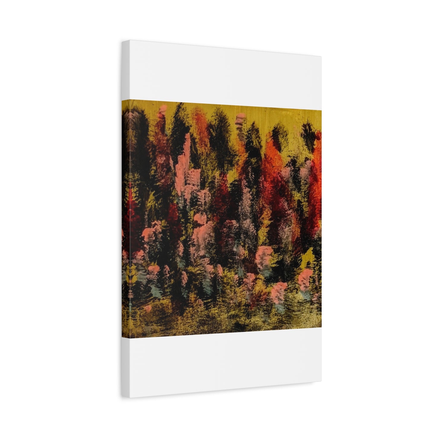 Autumn Forest Abstract — Matte Stretched Canvas