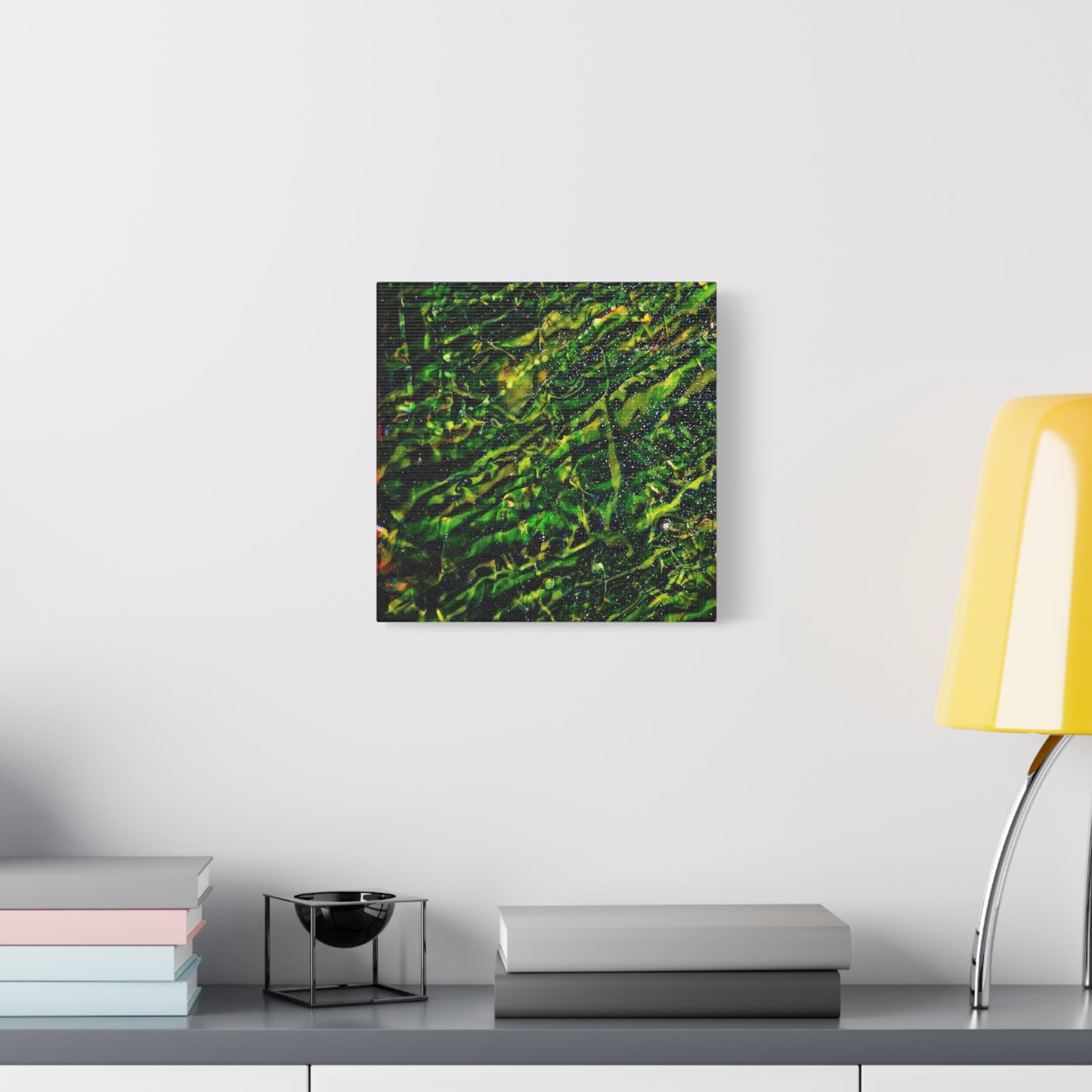 Confessions - Abstract Green Texture Canvas - Matte Stretched Wall Art