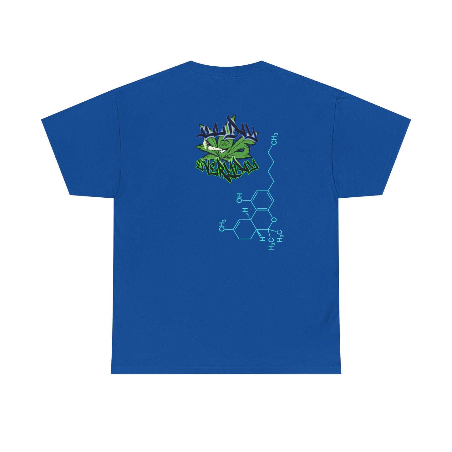 AllDay | Everyday - molecular logo — Green Graffiti Plant Design Chest & Back Print