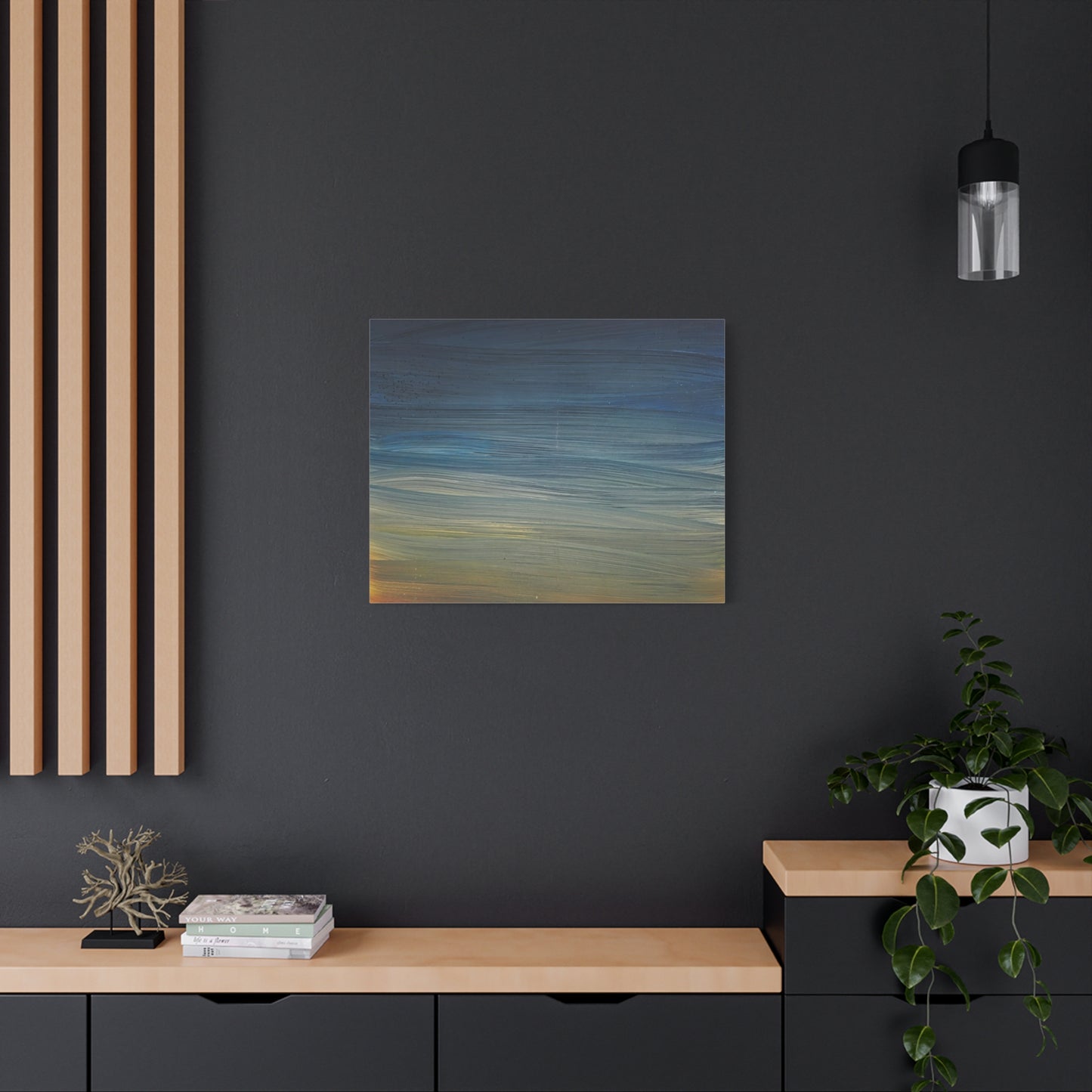 Abstract Coastal Sunset Canvas Print — Matte Stretched Wall Art
