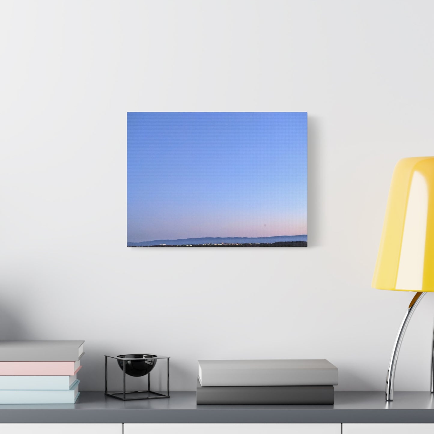 Serene Blue Horizon Matte Canvas Print — Stretched Wall Art