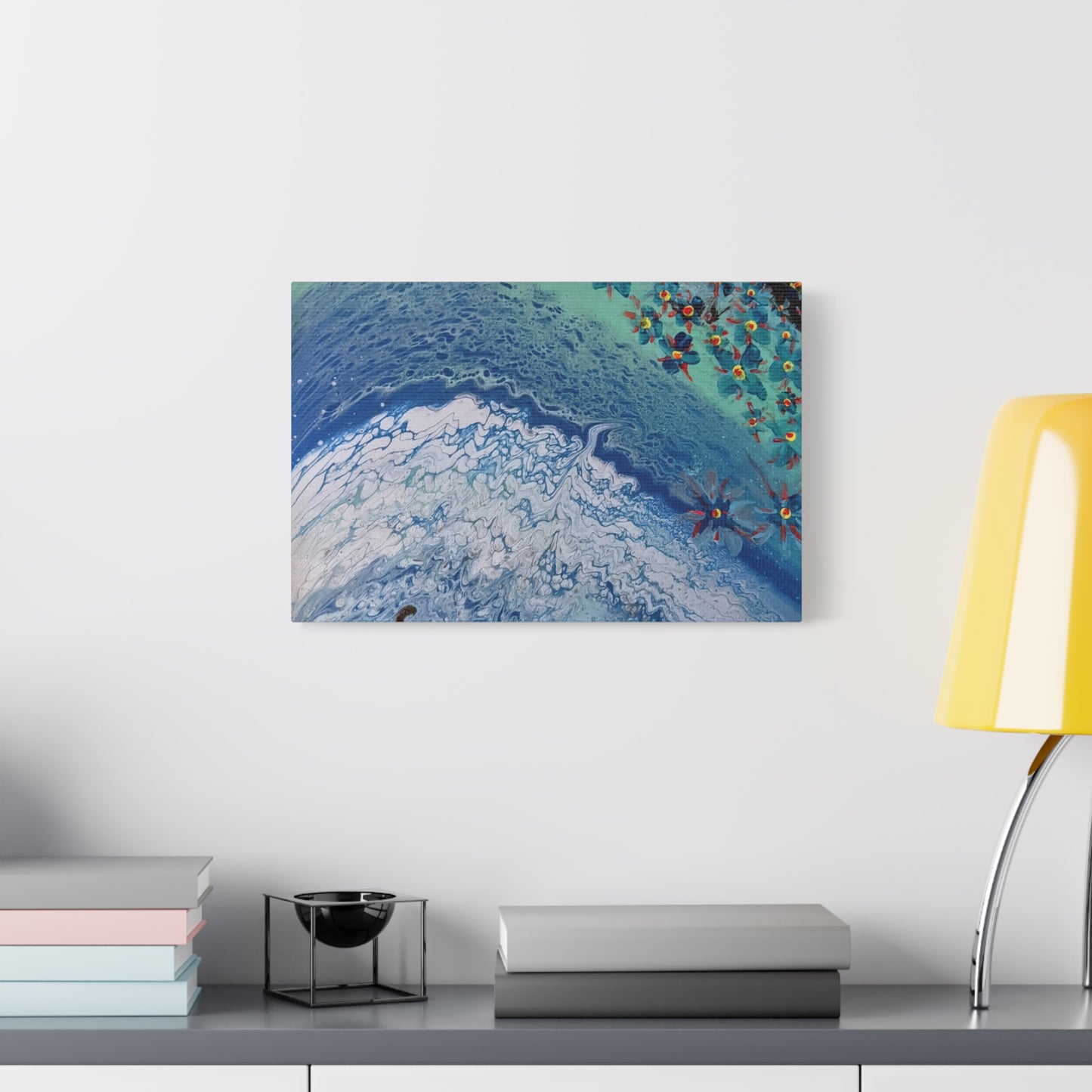 floetrol&flowers - Abstract Matte Canvas Print — Floral Accents Stretched Wall Art