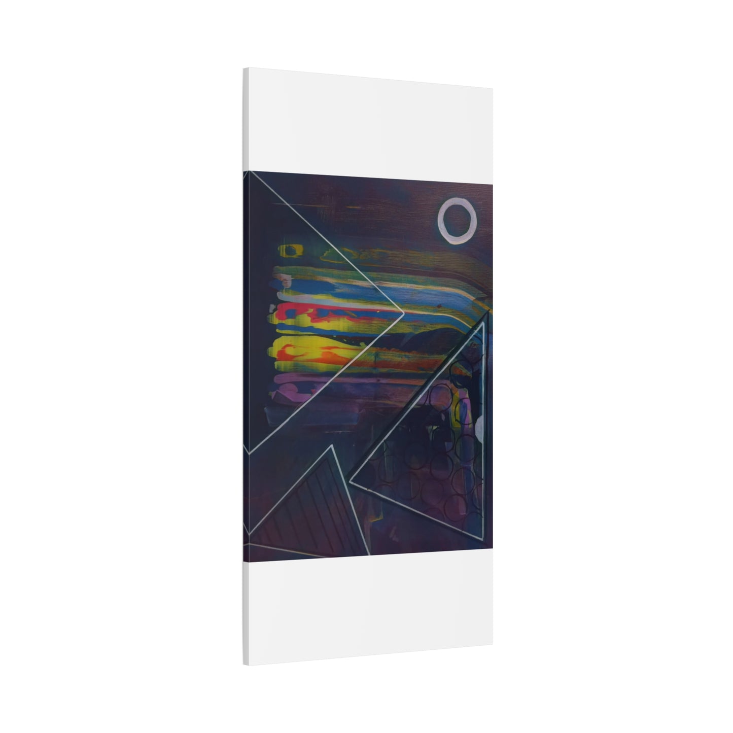 Abstract Geometric Canvas Art - 2025 astronomy – Colorful Drip Triangle Stretched Canvas