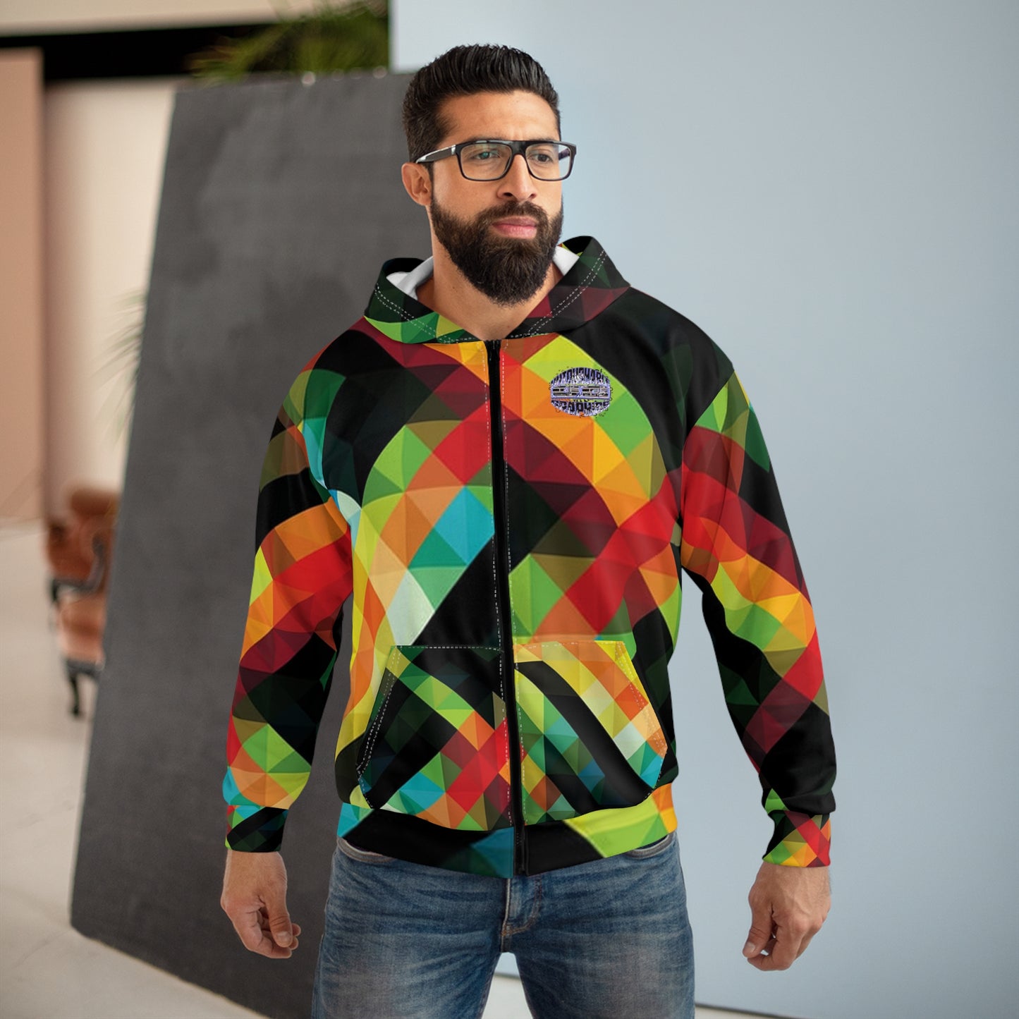 Heavily-kontrasted_AOP_full-zip hoodie