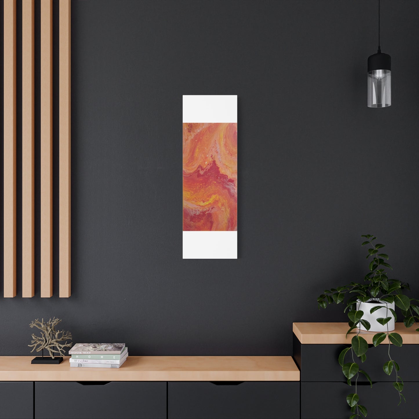 Abstract Pepto Popured - Sunset Swirl Matte Canvas Art - Stretched 1.25"
