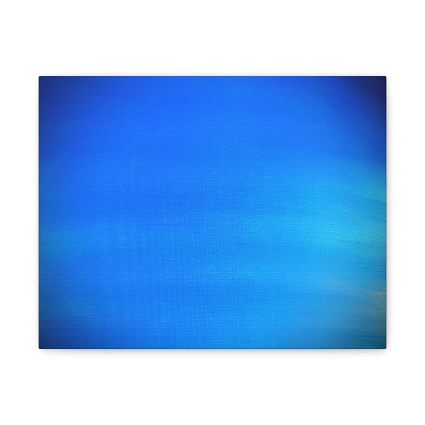 Blue Burst - Gradient Matte Canvas Print — Abstract Ocean Wall Art, Stretched 1.25"