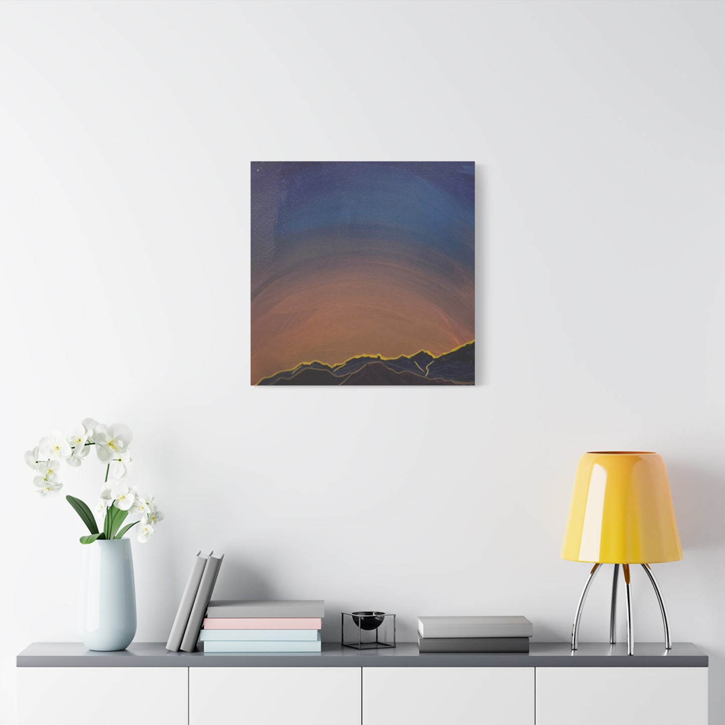 Sunset Mountain Canvas Wall Art - first light — Matte Stretched Landscape Print