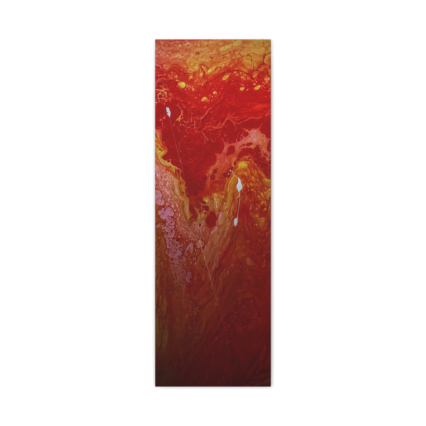 Abstract Red Fluid Art Canvas Print — Matte Stretched Wall Art
