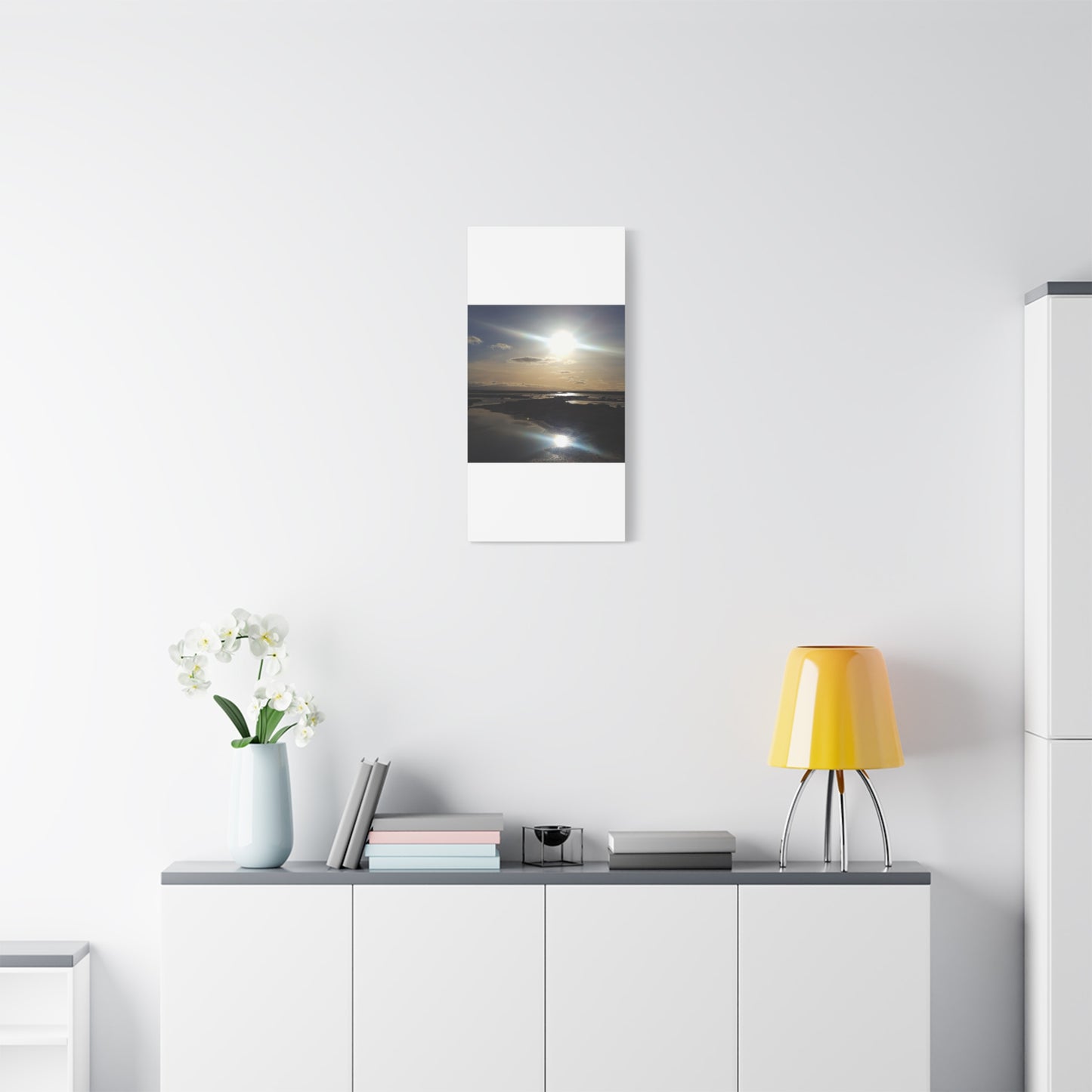 Sunlit Coastal Reflection (don edwards preserve)Canvas Print — Matte Stretched Wall Art