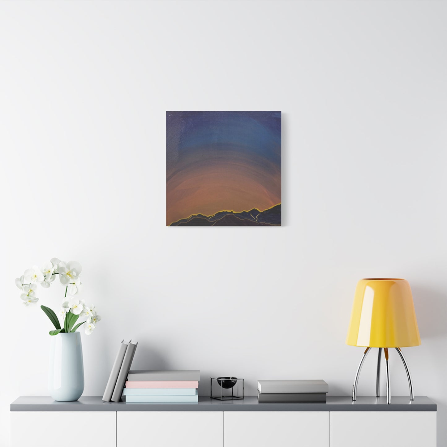 Sunset Mountain Canvas Wall Art - first light — Matte Stretched Landscape Print
