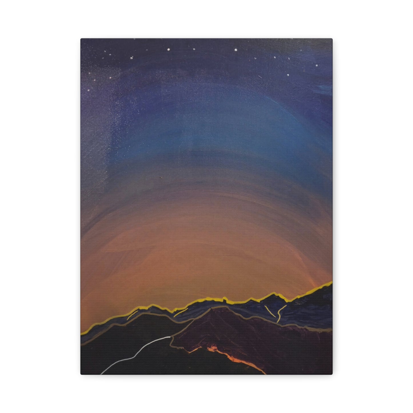 Sunset Mountain Canvas Wall Art - first light — Matte Stretched Landscape Print
