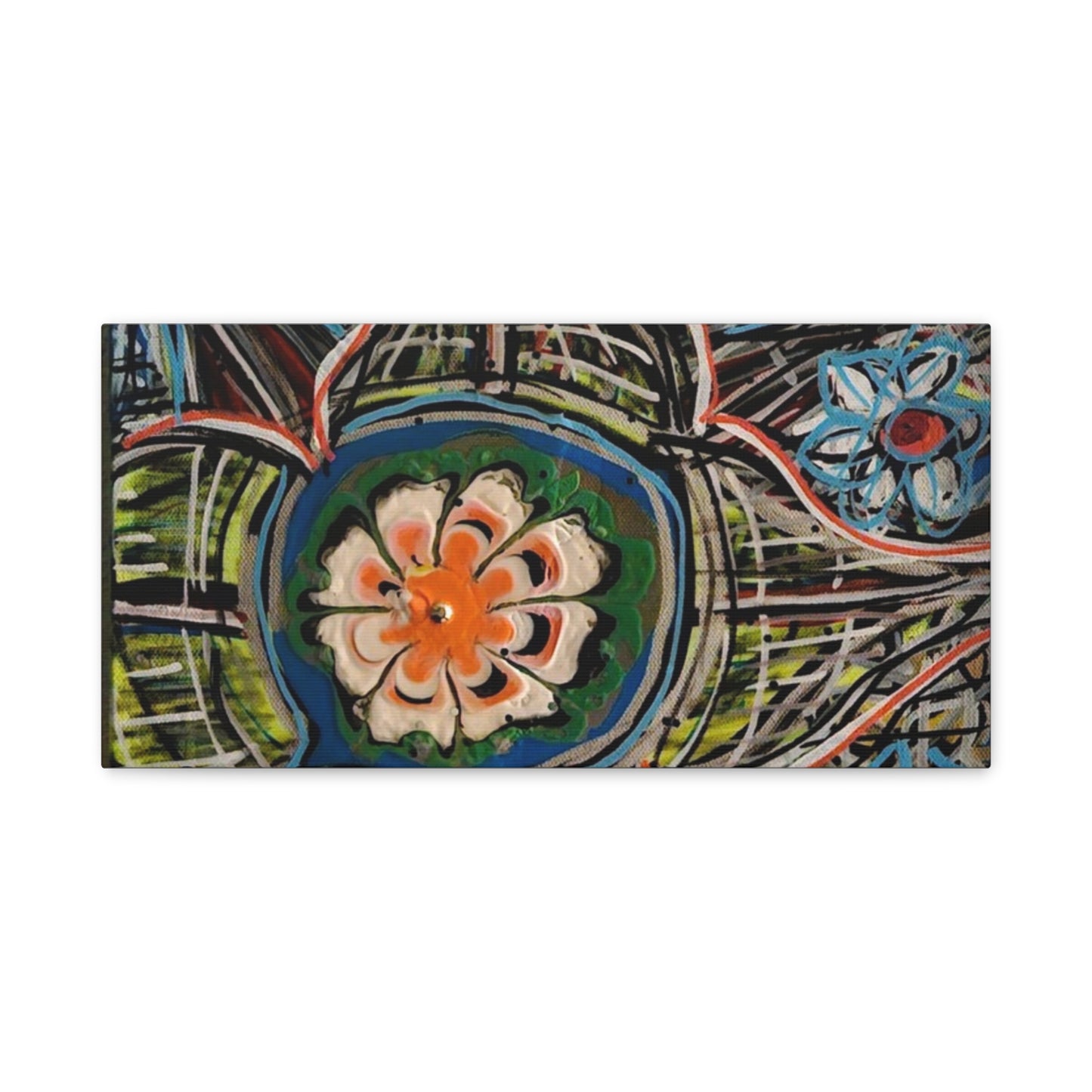 urban_gardening_02 - Abstract Floral Mandala Matte Canvas Print (Stretched 1.25")