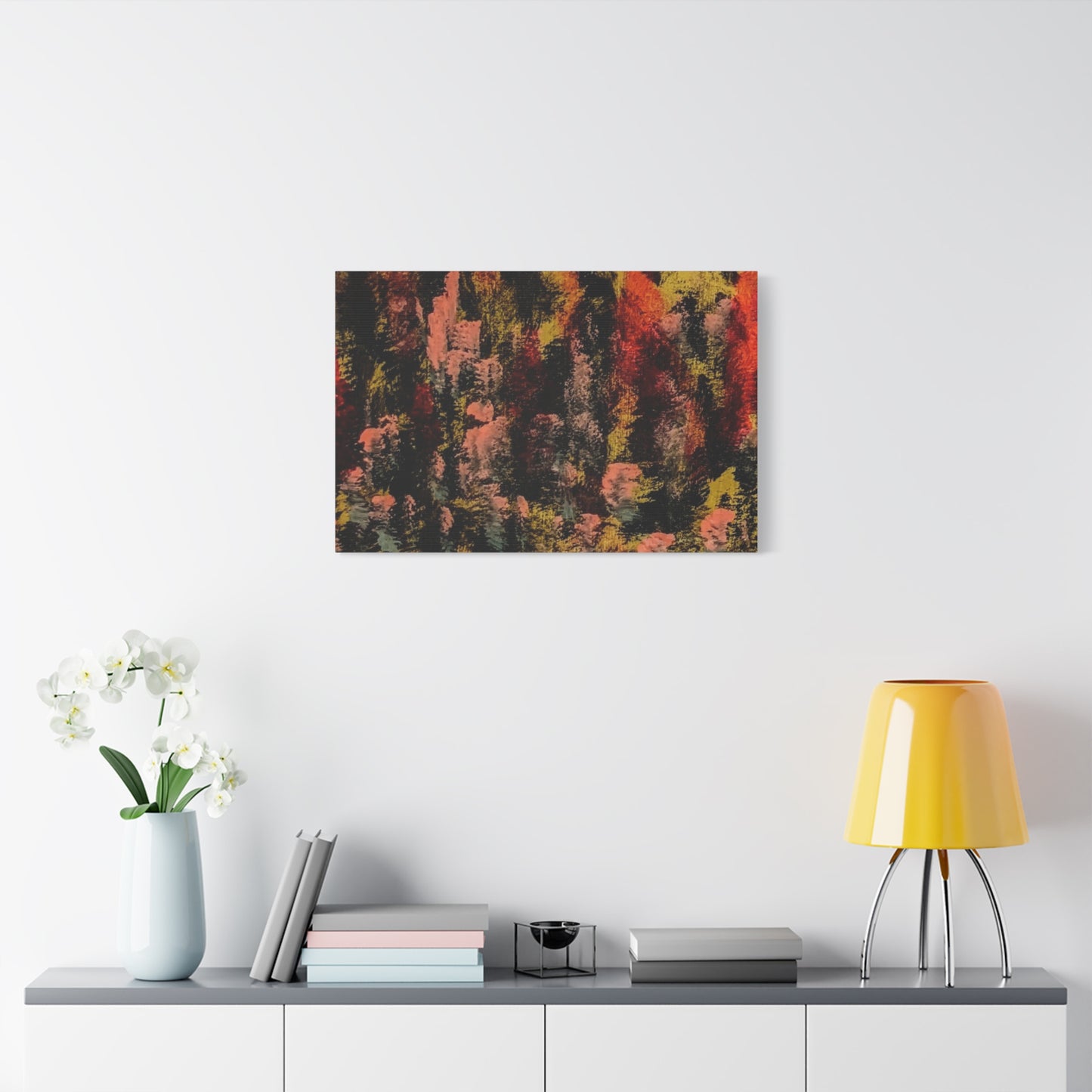 Autumn Forest Abstract — Matte Stretched Canvas