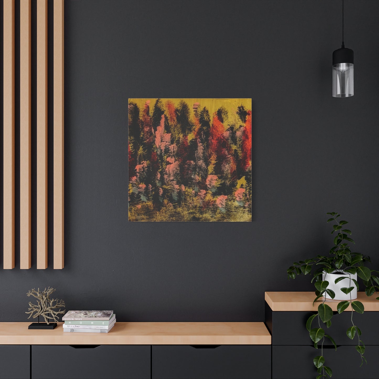Autumn Forest Abstract — Matte Stretched Canvas