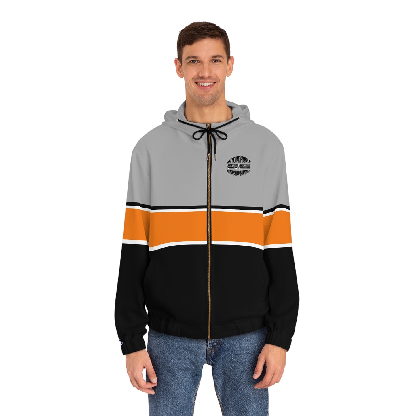 Striped Full‑Zip Hoodie — Men’s Streetwear Jacket