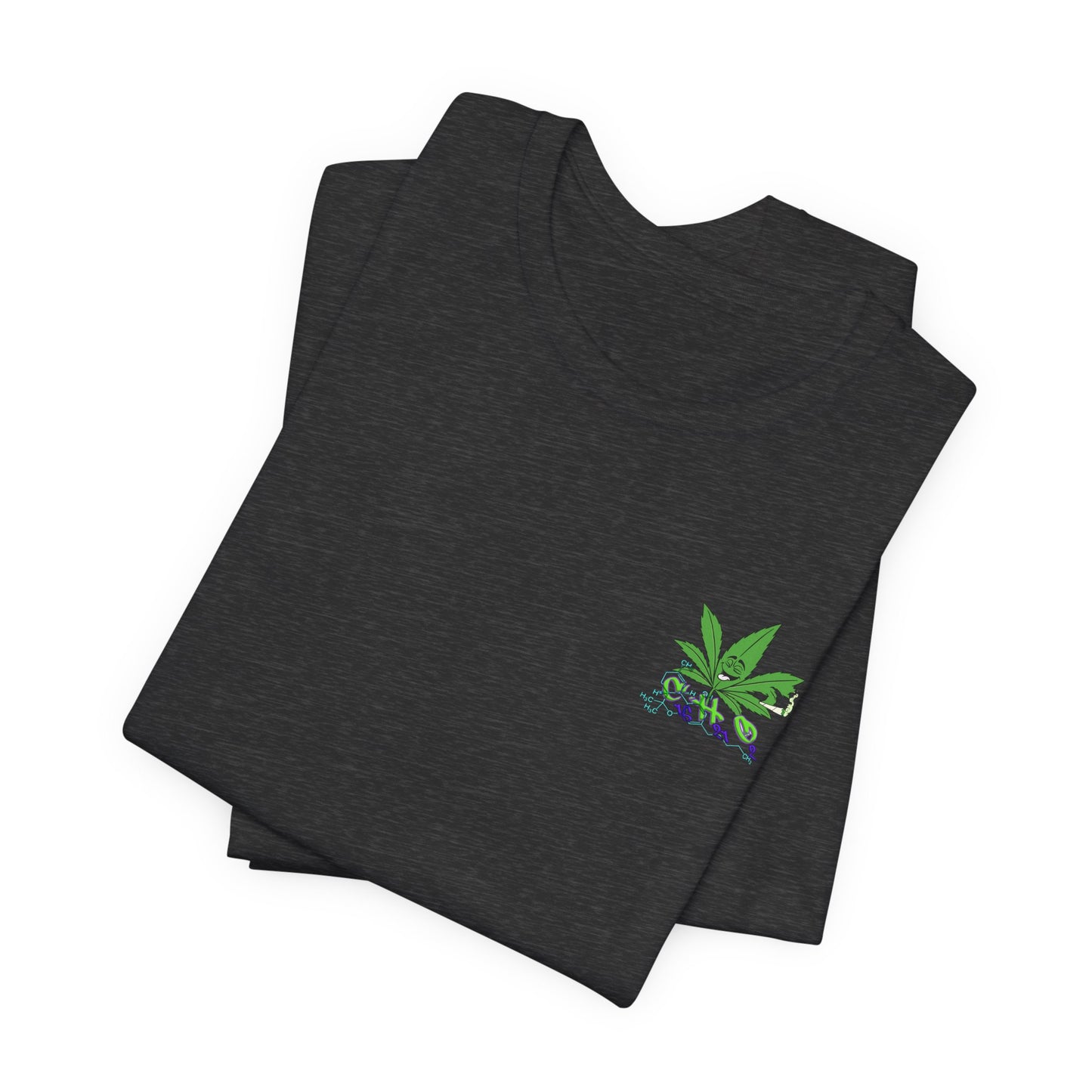 C16H21O2 - Minimal Marijuana Plant Graphic T-Shirt