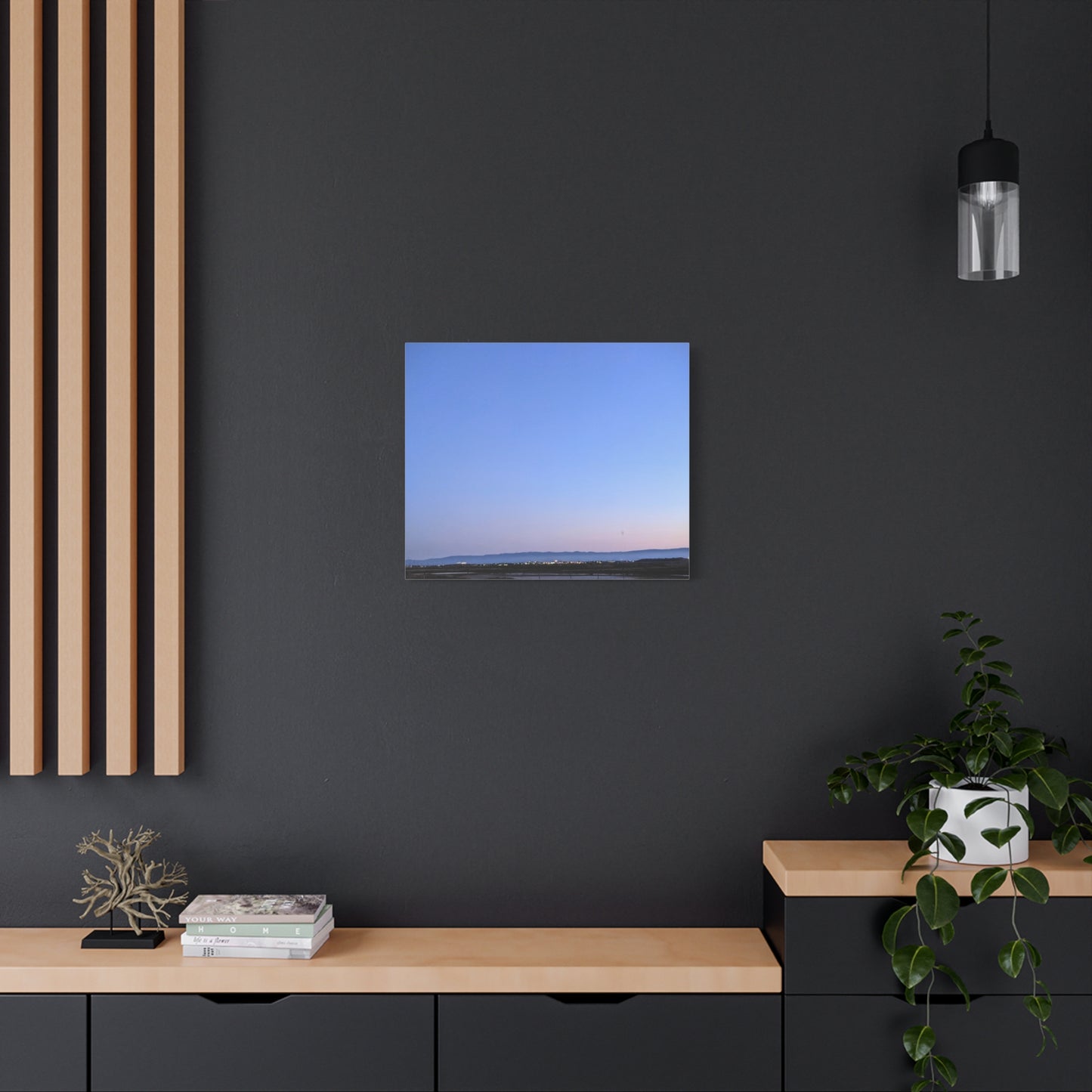 Serene Blue Horizon Matte Canvas Print — Stretched Wall Art