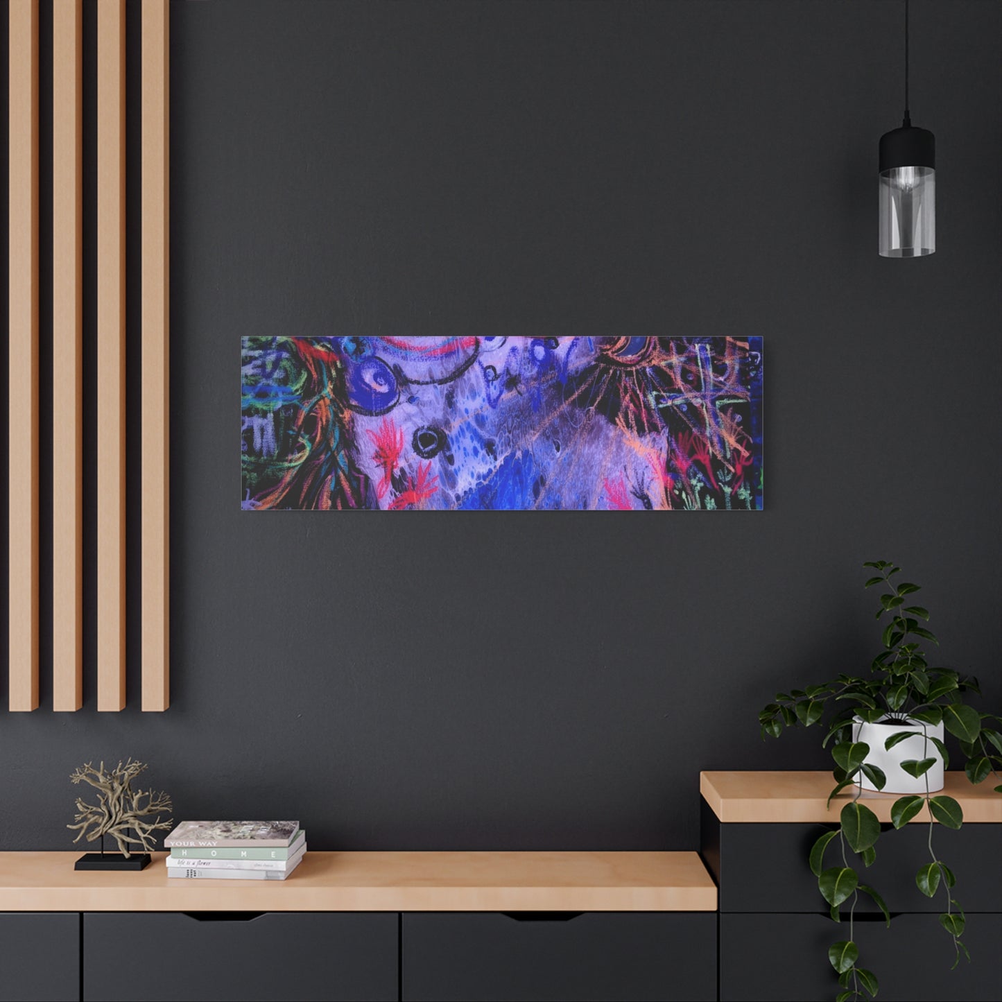 soul_extractions - Abstract Neon Canvas Art - Vibrant Psychedelic Wall Decor