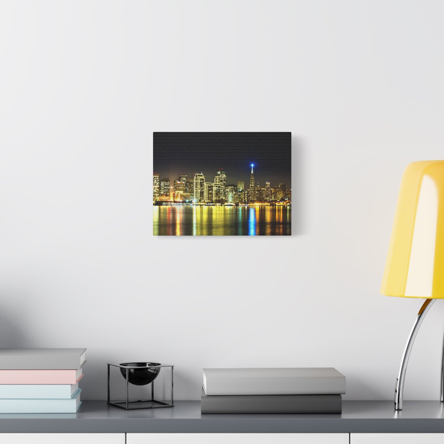 San Francisco Night Skyline Matte Canvas Print — Stretched 1.25"