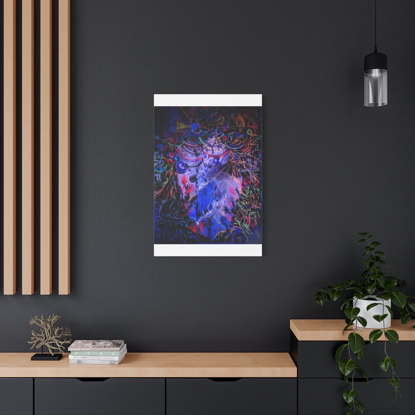 soul_extractions - Abstract Neon Canvas Art - Vibrant Psychedelic Wall Decor