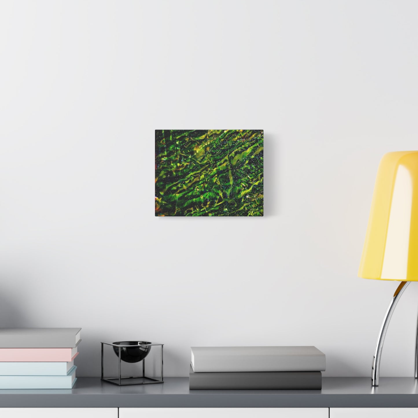 Confessions - Abstract Green Texture Canvas - Matte Stretched Wall Art