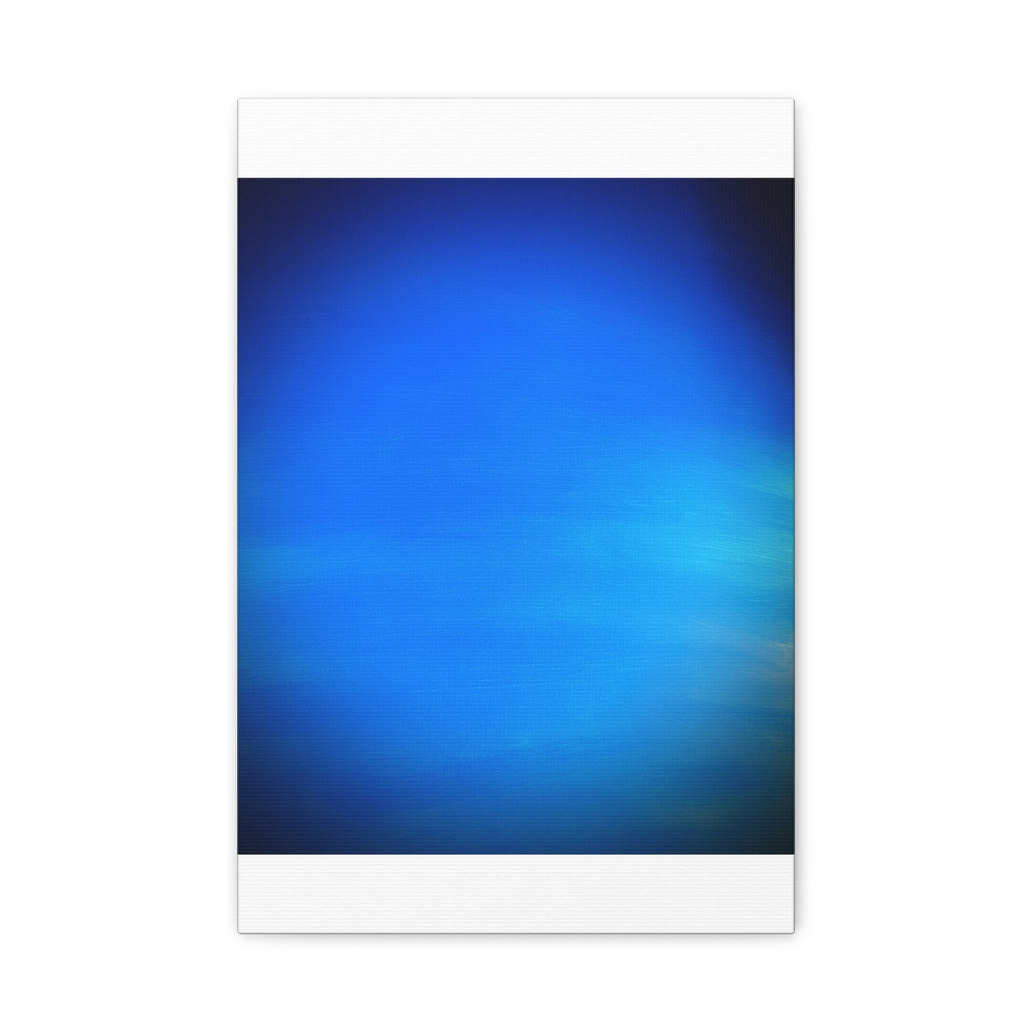 Blue Burst - Gradient Matte Canvas Print — Abstract Ocean Wall Art, Stretched 1.25"