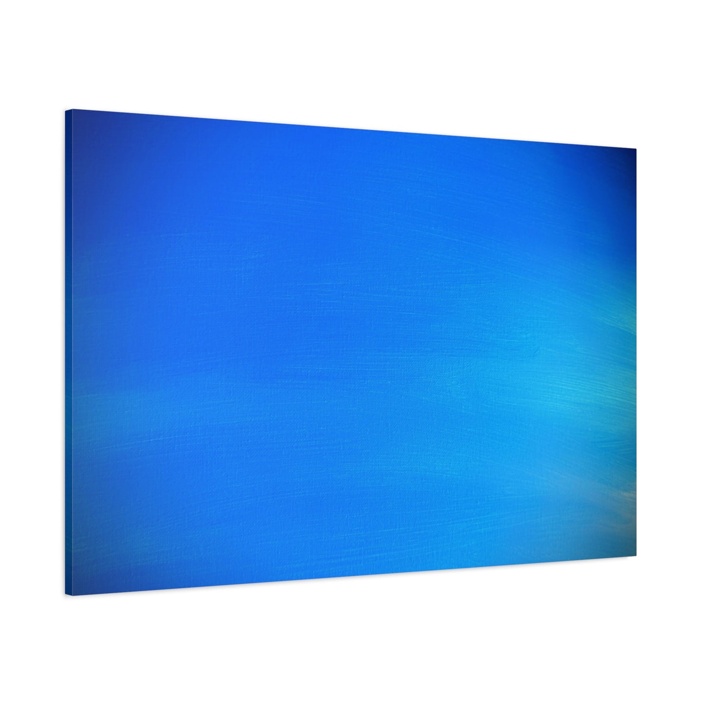 Blue Burst - Gradient Matte Canvas Print — Abstract Ocean Wall Art, Stretched 1.25"