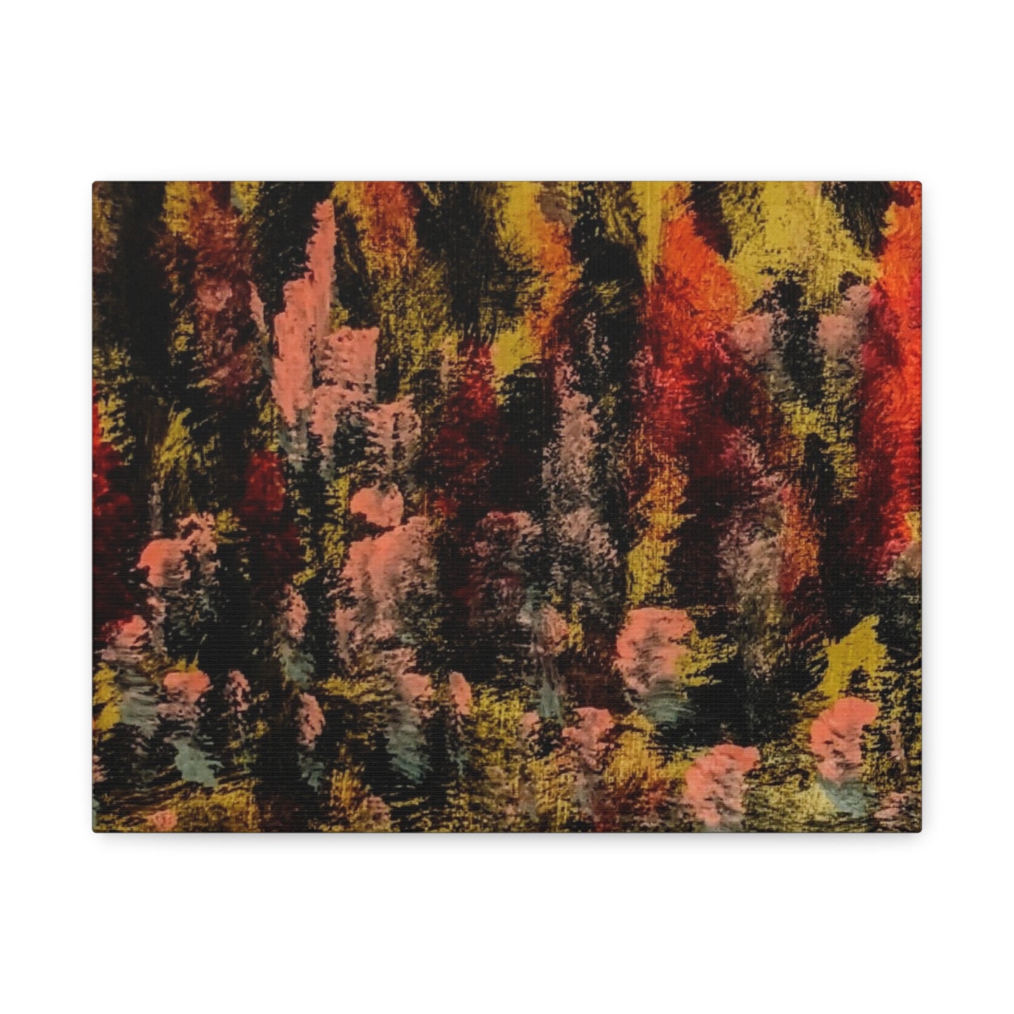 Autumn Forest Abstract — Matte Stretched Canvas