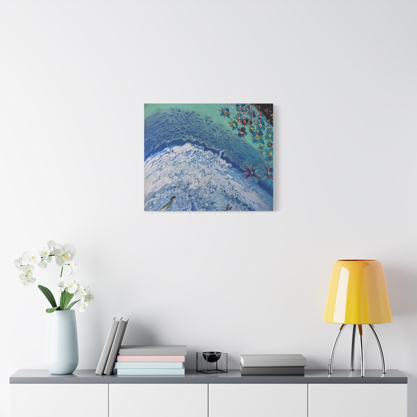 floetrol&flowers - Abstract Matte Canvas Print — Floral Accents Stretched Wall Art